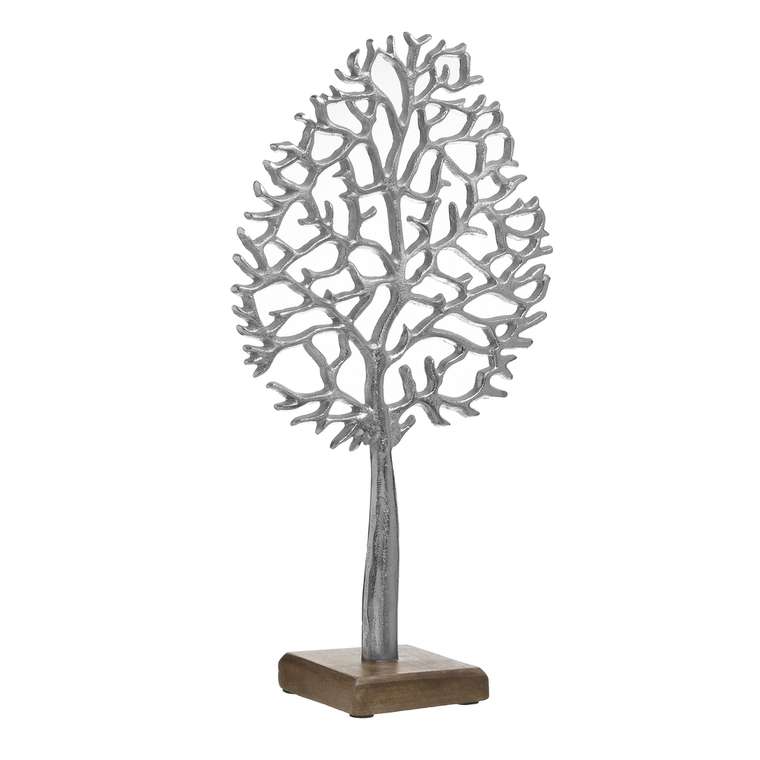 Декор настольный Tree серебряного цвета 