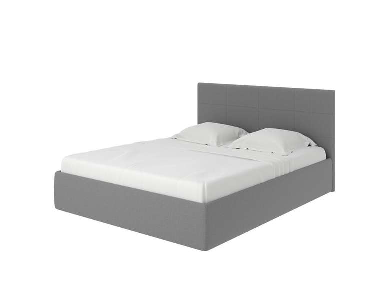 Кровать Alba 160х200 серого цвета с подъемным механизмом