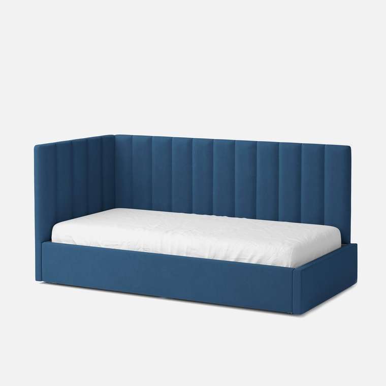 Кровать Меркурий-3 80х200 синего цвета с подъемным механизмом