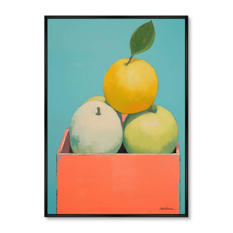 Репродукция картины Box full of apples, 2024г.