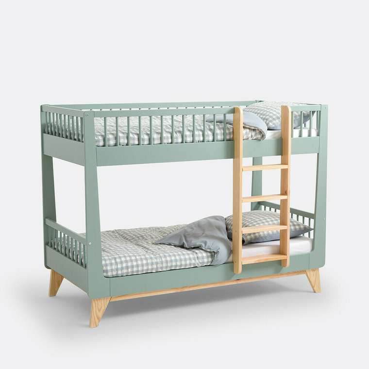 Двухъярусная кровать Willox 90x190 зеленого цвета