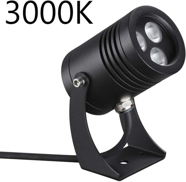 Архитектурная подсветка поворотная Odeon Light Stima 6648/6WA3 черный/металл IP67 LED CREE 6W 3000K 220V