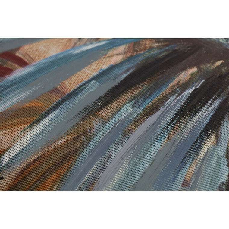 Картина маслом Полотно Листья 30 x 90 x 3 cm