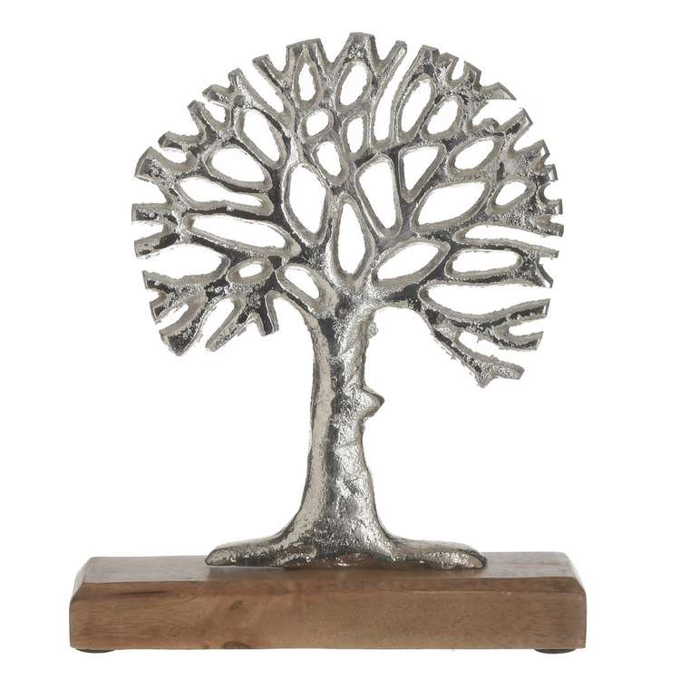 Декор настольный Tree коричнево-серебряного цвета 