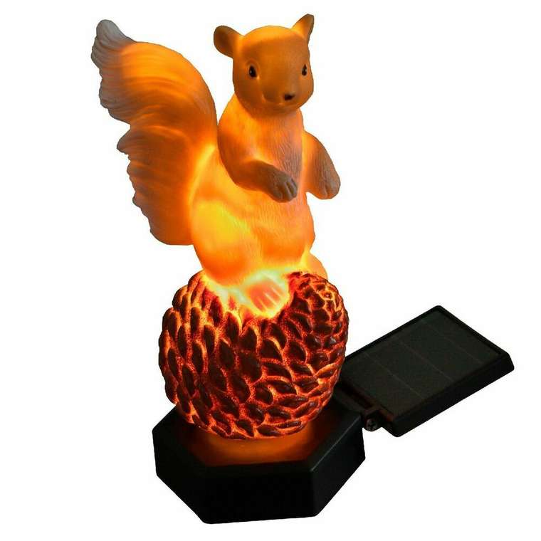 Светильник на солнечных батареях USL-S-834/PM410 SQUIRREL (полимер, цвет коричневый)