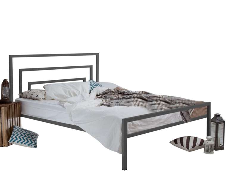 Кровать Атланта 120х200 серого цвета
