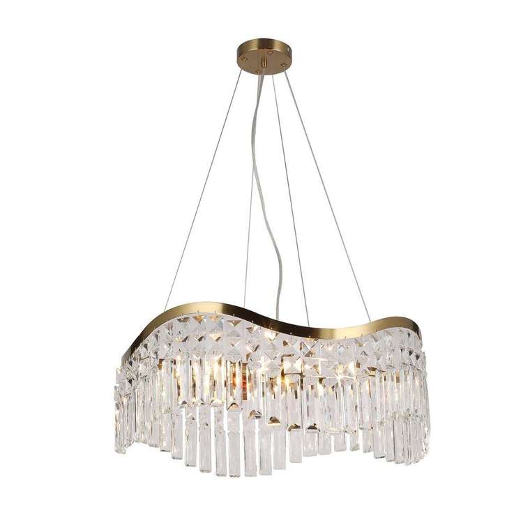 подвесная люстра Unda прозрачный металл, хрусталь 8*E14*60W, excluded