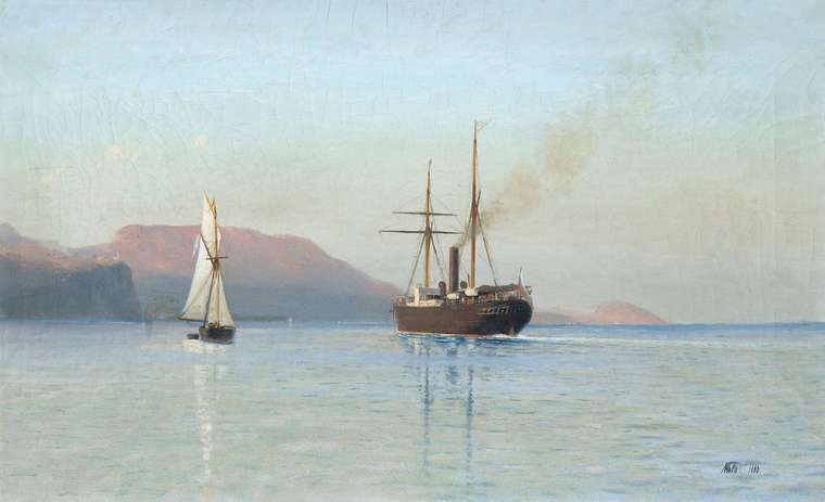 Репродукция картины на холсте Корабли