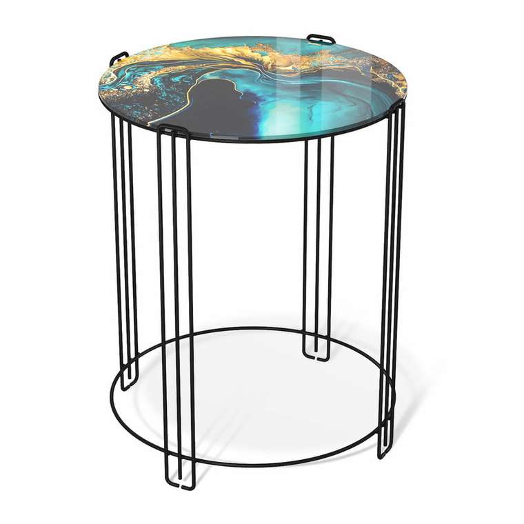 Журнальный столик Cosmic 36 сине-золотого цвета