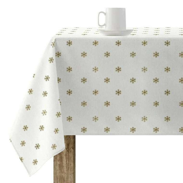 Скатерть из смолы, устойчивая к пятнам  Snowflakes Gold Разноцветный 150 x 150
