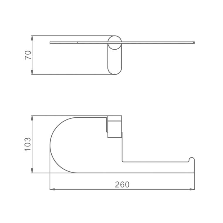 Держатель для туалетной бумаги Raglo R300.03, хром