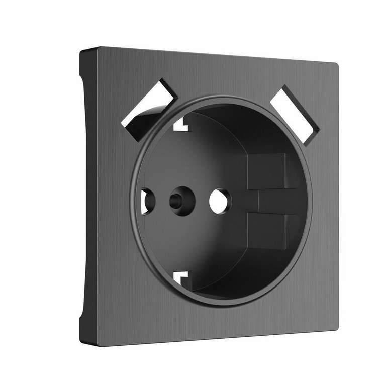 Накладка для розетки USB графит рифленый W1179504