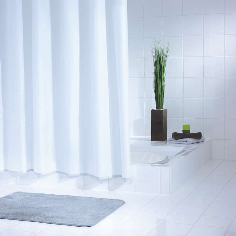 Штора для ванных комнат Uni 180х200 белого цвета
