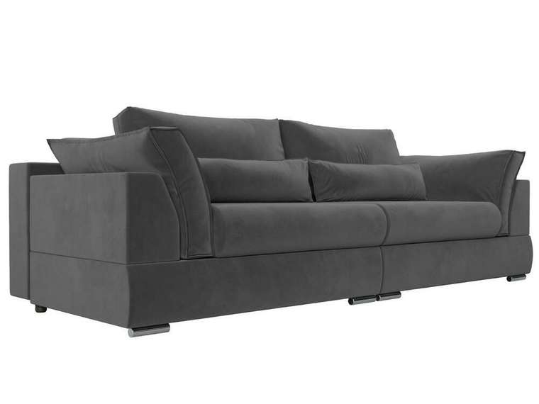 Прямой диван-кровать Пекин серого цвета