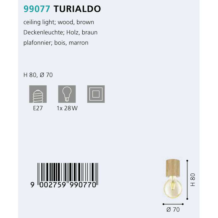 Потолочный светильник Eglo Turialdo 99077