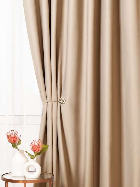 Штора Soul 200х250 бежевого цвета