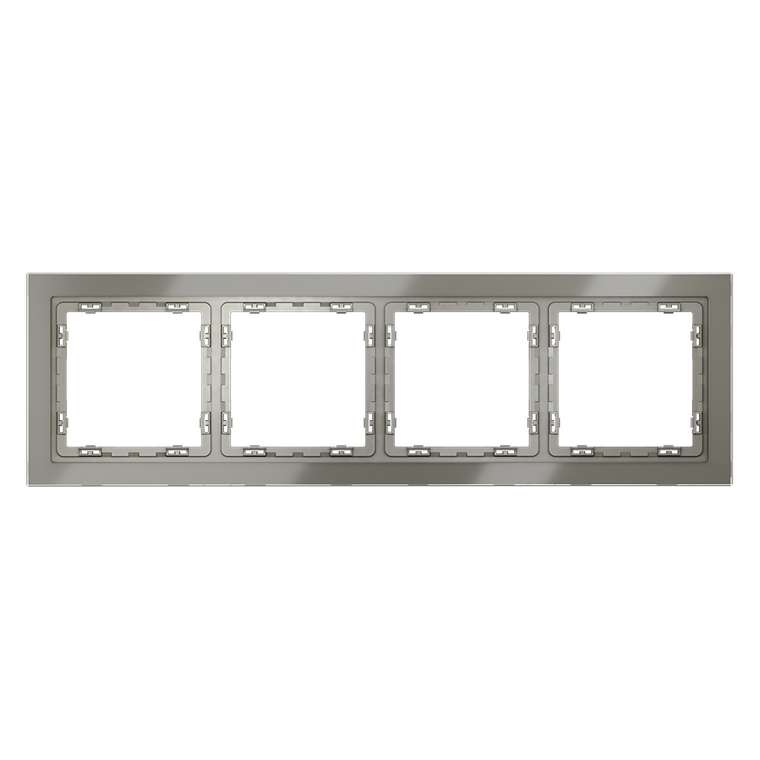 Рамка стеклянная VOLTUM S70 на 4 поста, (шелк, стекло)