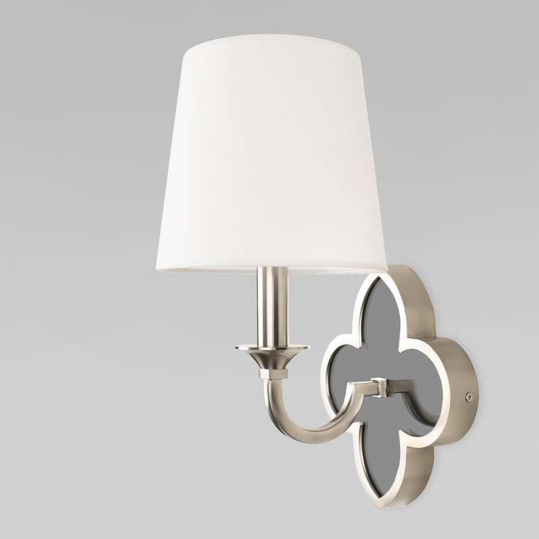 Бра Silence 10303W/B Nickel (ткань, цвет белый)