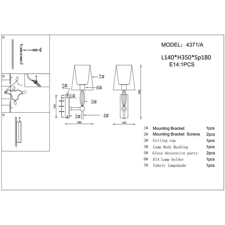 Бра Newport 4370 Chelsy 4371/A gold