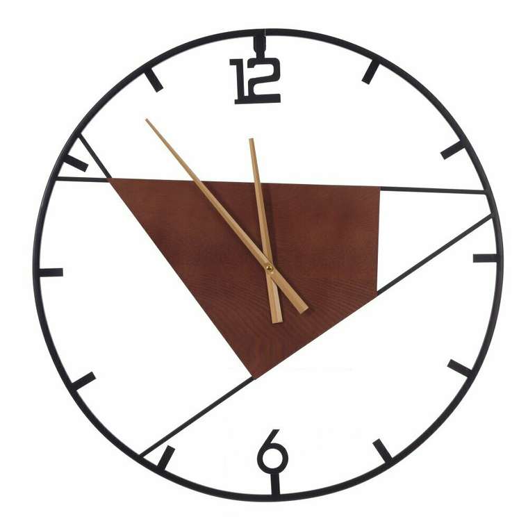 Настенный часы 60х60 коричневого цвета