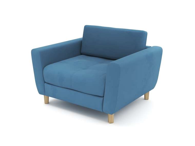 Кресло Герберт серо-голубого цвета