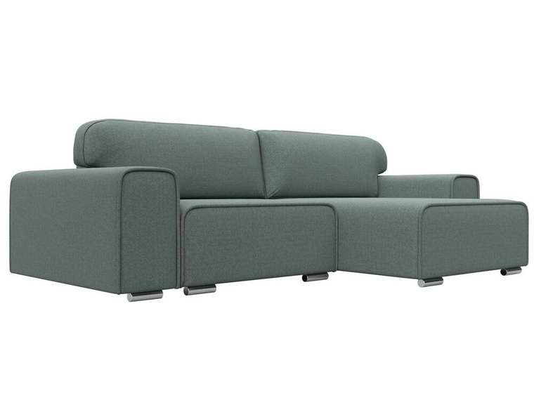 Угловой диван-кровать Лига 029 серого цвета правый угол