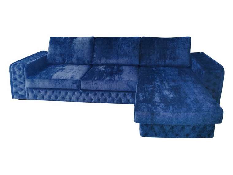 Угловой диван-кровать Прадо синего цвета