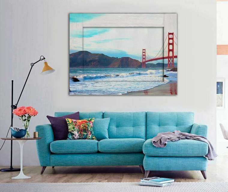 Картина с арт рамой Мост Сан-Франциско 60х80 см