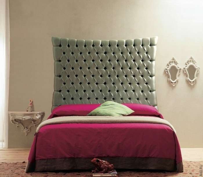 Кровать "Letto GM 13" с обивкой из экокожи или велюра 200х200 см