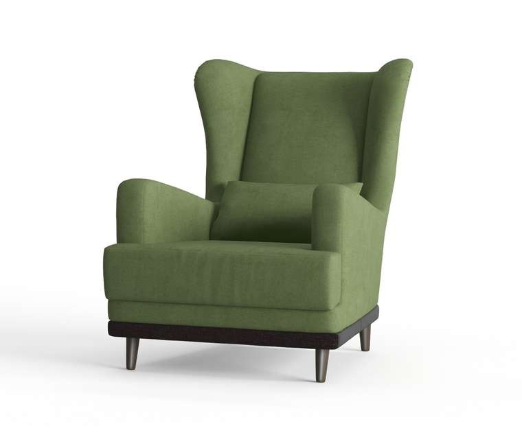Кресло Грэмми в обивке из велюра зеленого цвета