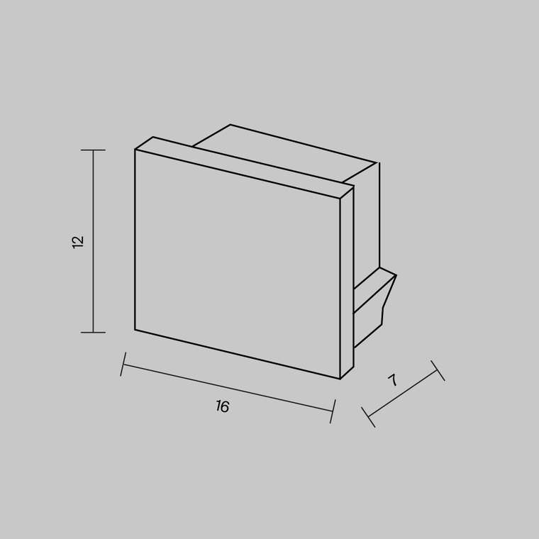 Комплектующие для профиля Led Strip 642022 Накладной профиль Алюминиевый профиль