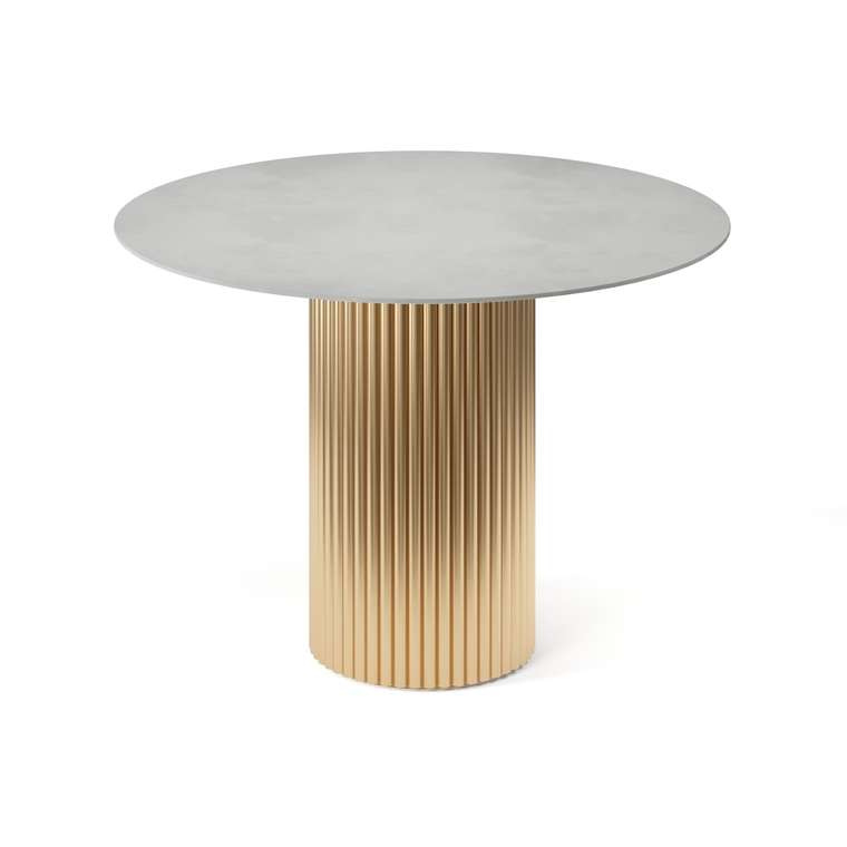 Обеденный стол Фелис M бело-золотого цвета