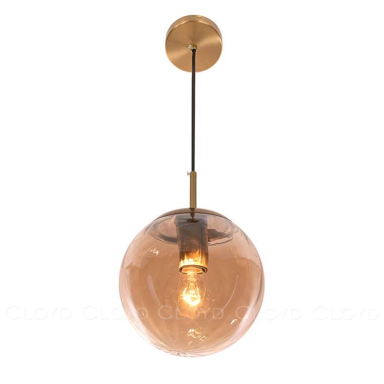 Подвесной светильник Cloyd BRINN-A P1 / ?20 см - латунь - янтарный