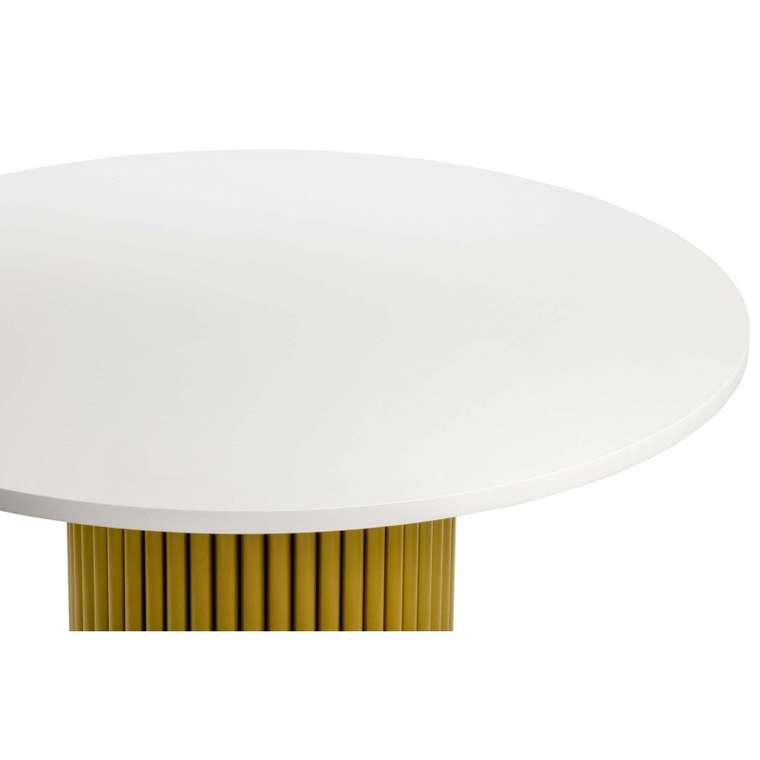 Обеденный стол Барел 110 белого цвета