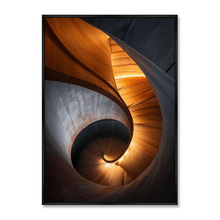 Репродукция картины на холсте Wood curves, No 1, 2025г.