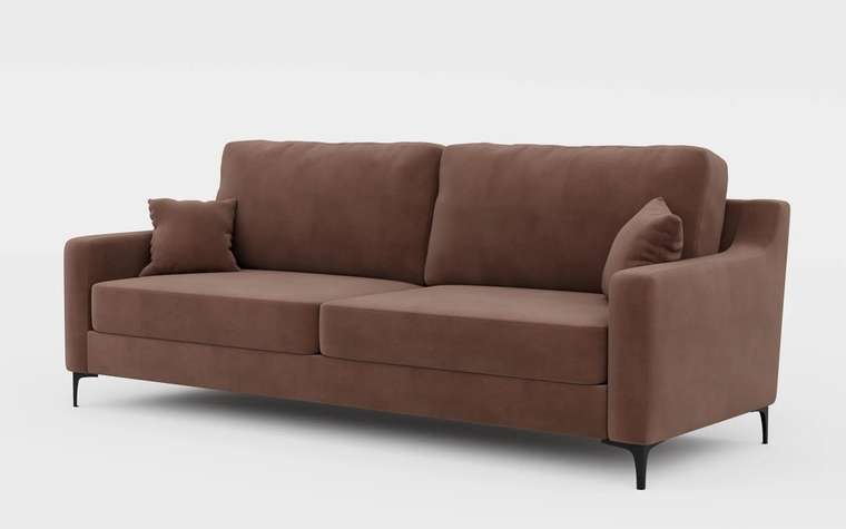 Диван-кровать Мендини коричневого цвета