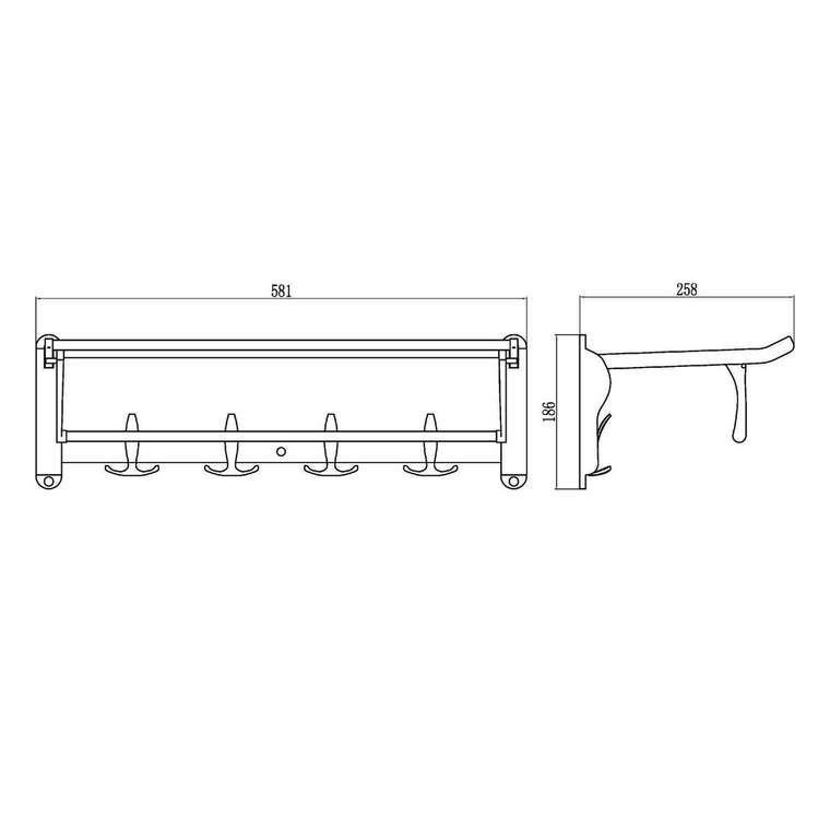 Полка для полотенец Savol S-06099B, золото