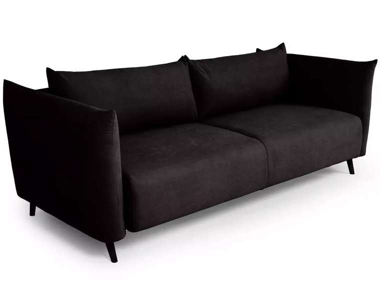 Диван-кровать Menfi черного цвета с черными ножками