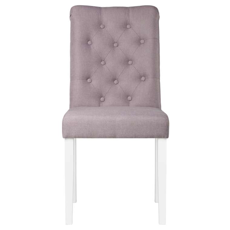 Стул Amelia white fabric fog серого цвета