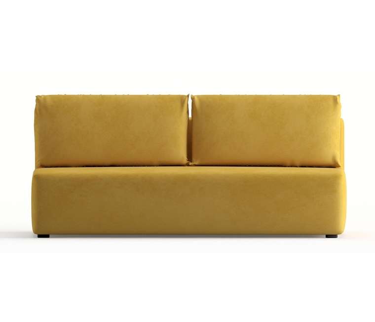 Диван-кровать из велюра Daimond желтого цвета