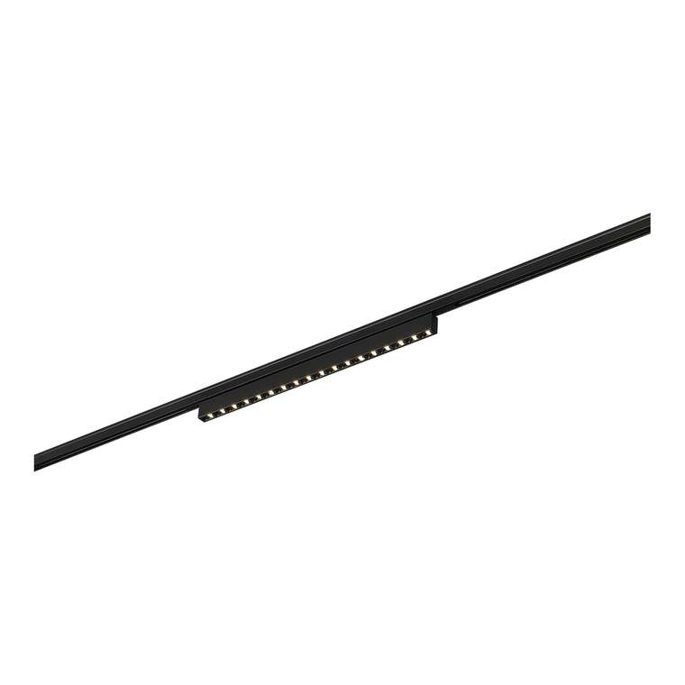 Магнитный трековый светильник Черный LED 1*15W 3000K 640Lm Ra&gt;90  IP20 L292xW10xH18 24V SUPER5