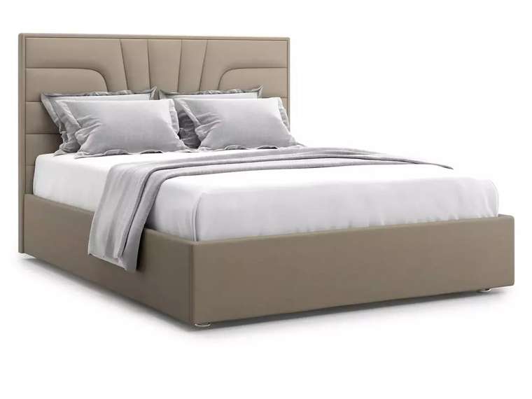 Кровать Premium Milana 140х200 коричневого цвета с подъемным механизмом
