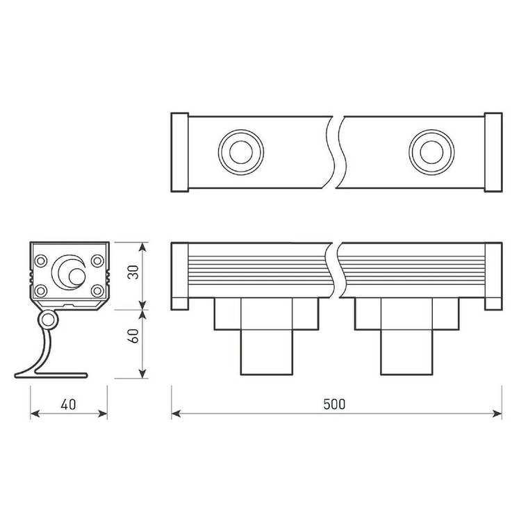 Прожектор Line wallwasher 037366(1) (стекло, цвет прозрачный)