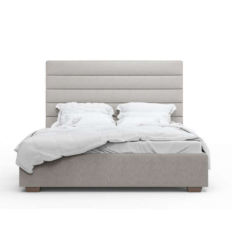 Кровать Джейси светло-серого цвета 160х200 с подъемным механизмом 