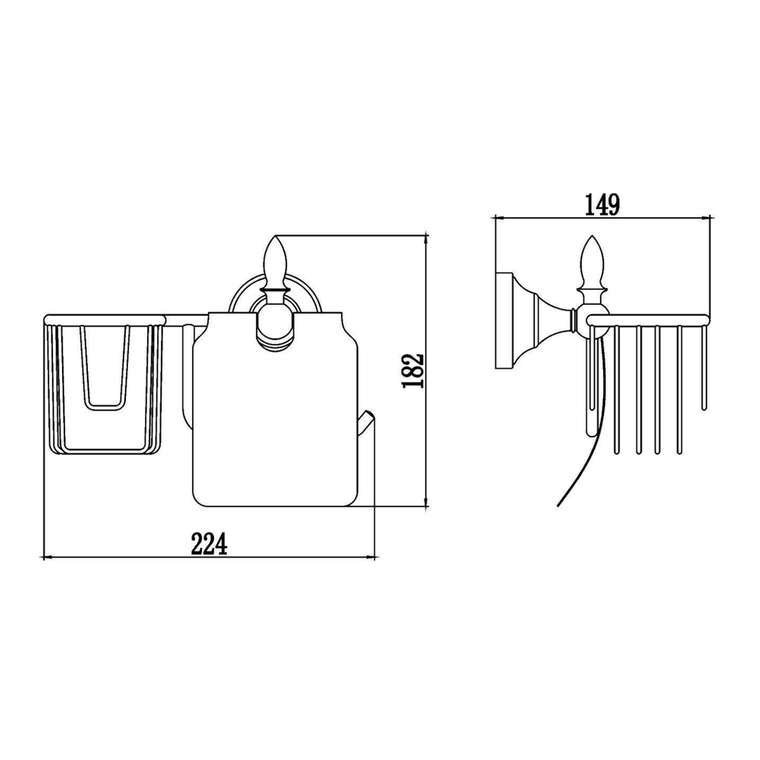 Держатель для туалетной бумаги и освежителя Savol S-L06851A, хром