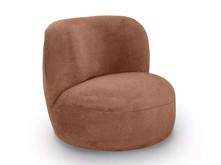 Кресло Patti в обивке из меха коричневого цвета