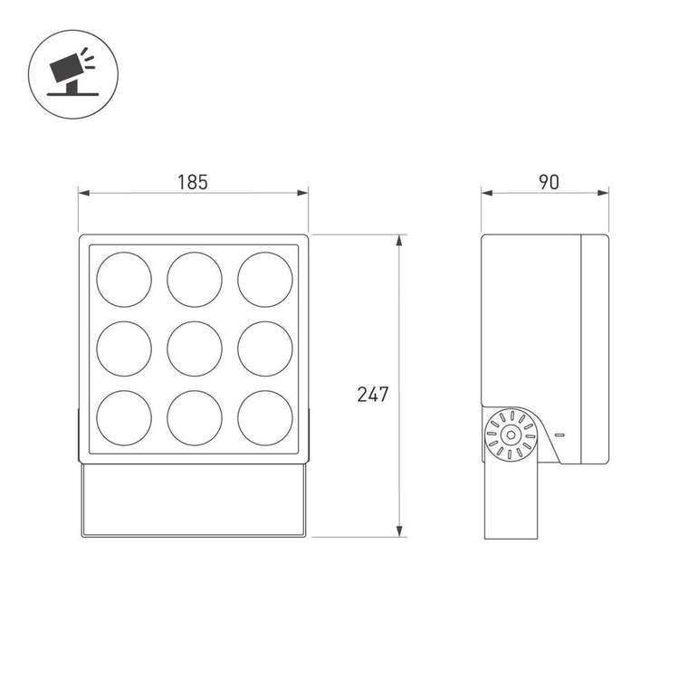 Прожектор BLOCK 054754 (стекло, цвет прозрачный)