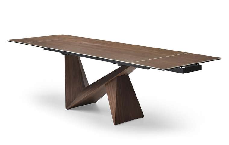 Раздвижной обеденный стол Portofino 160х90 коричневого цвета