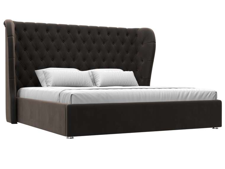 Кровать Далия 200х200 с подъемным механизмом коричневого цвета