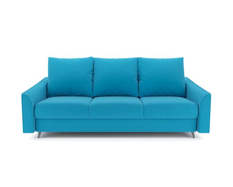 Прямой диван-кровать Уэльс светло-синего цвета